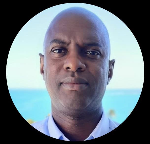 Professionnel homme d'affaires en plein air avec vue sur la mer, portrait ensoleillé.